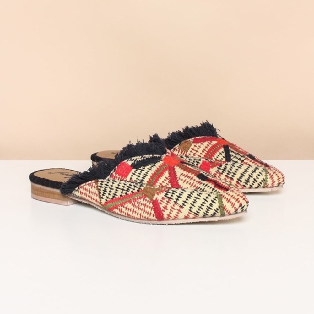 Free People Newport Fringe Mules Slides Shoes